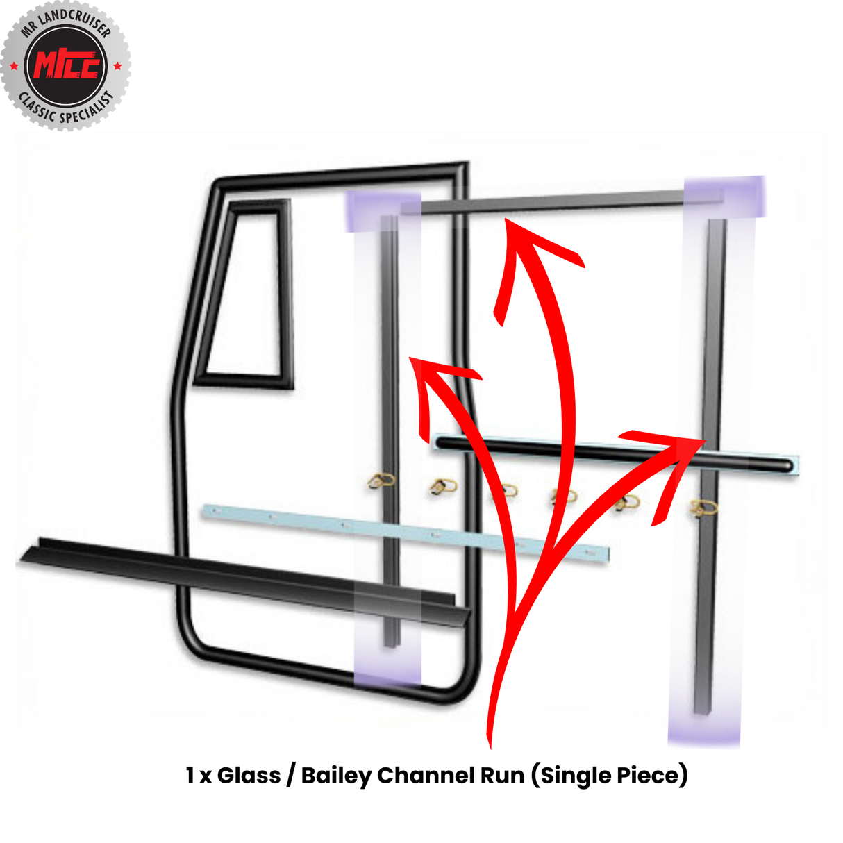 Left Side Early Door Weatherstrip Kit for Toyota Landcruiser