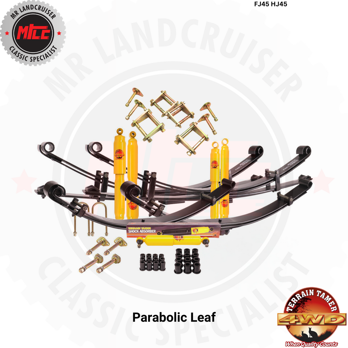 Parabolic Leaf Full suspension kit for toyota landcruiser FJ45 and HJ45 suitable for 1980 onwards models