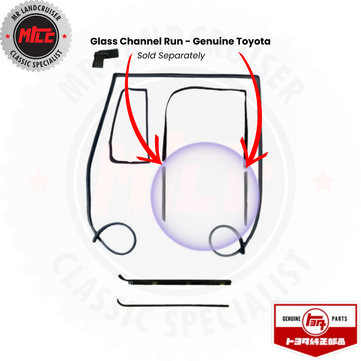 Left Side Late Door 79-84 with 1/4 Vent Seals & Kits