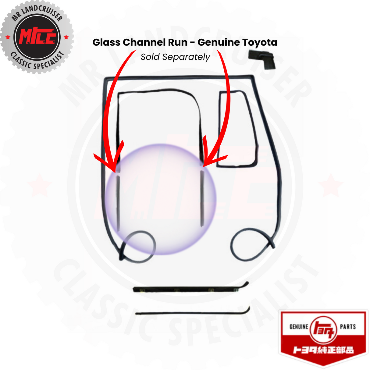 Right Side Late Door 79-84 with 1/4 Vent Seals & Kits