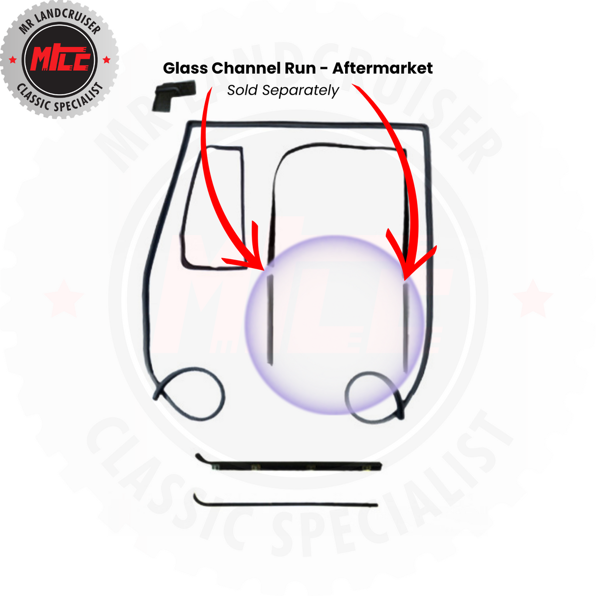 Left Side Late Door 79-84 with 1/4 Vent Seals & Kits