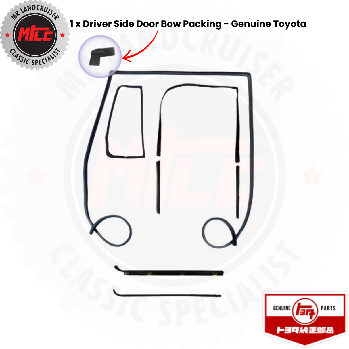 Left Side Late Door 79-84 with 1/4 Vent Seals & Kits