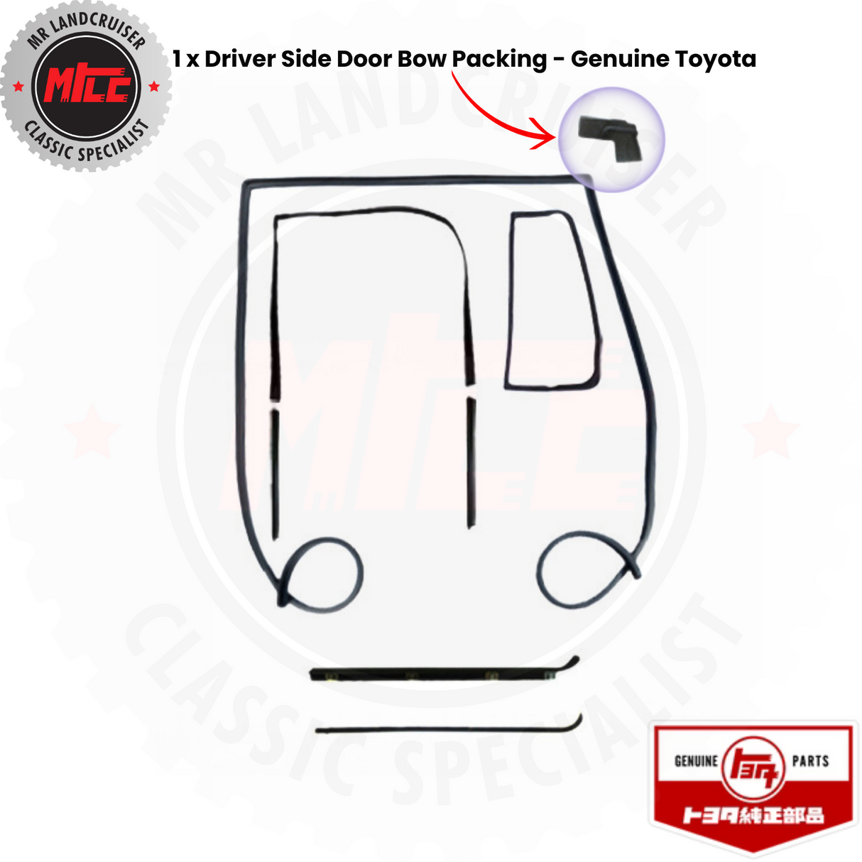 Right Side Late Door 79-84 with 1/4 Vent Seals & Kits