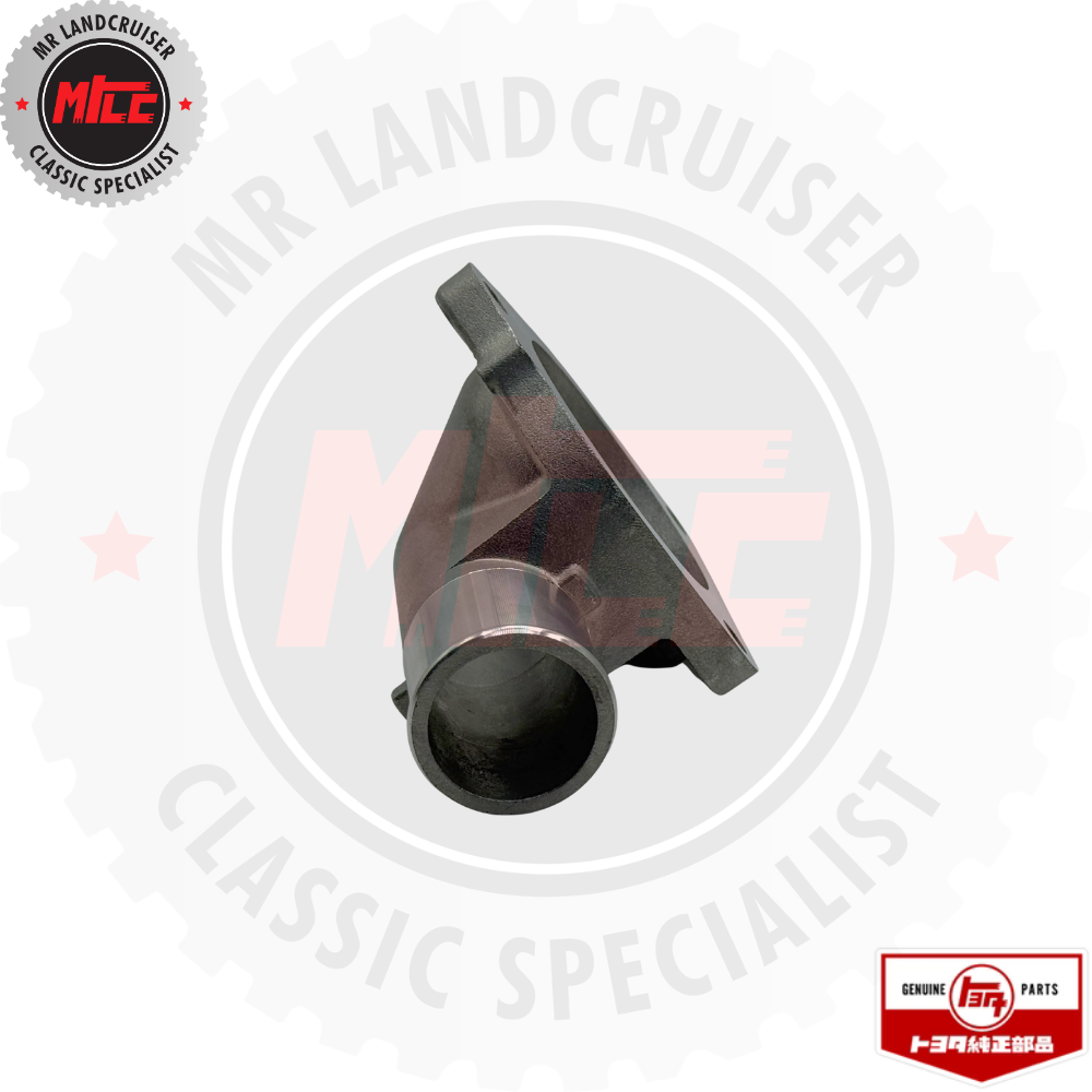side view of thermostat housing upper suits 40 series and 60 series toyota landcruiser