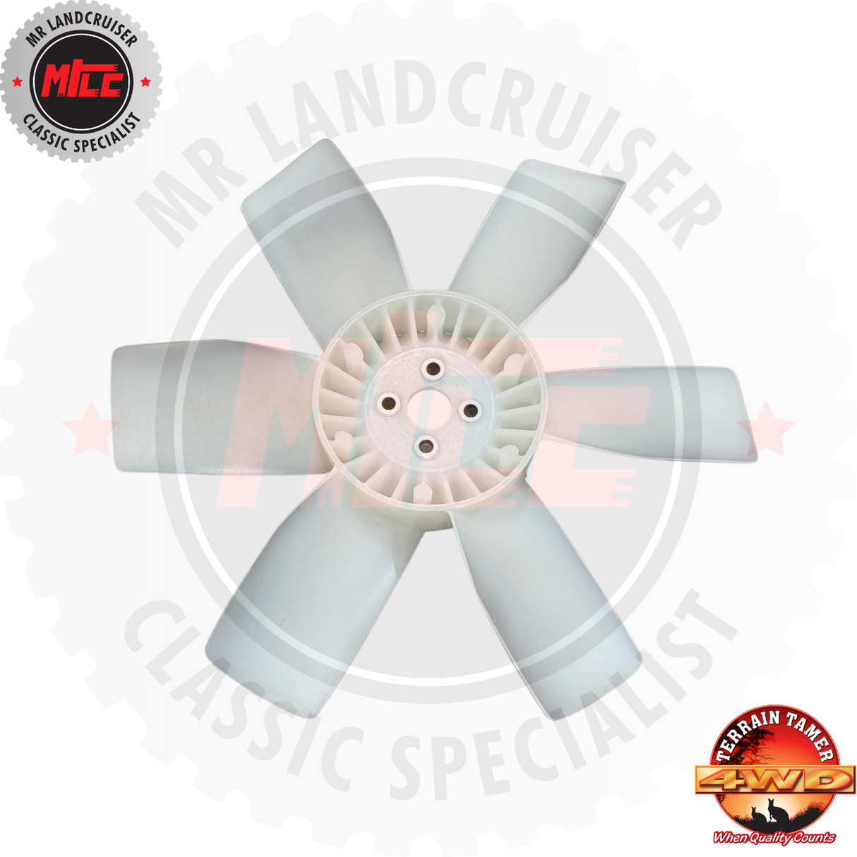 Fan Blade 6 Blades H 2F 45mm PCD 4 Bolt Mount Non Viscous suits 2F 40 Series Toyota Landcruiser