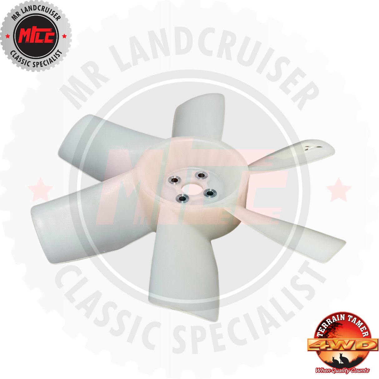 Fan Blade 6 Blades H 2F 45mm PCD 4 Bolt Mount Non Viscous suits 2F 40 Series Toyota Landcruiser