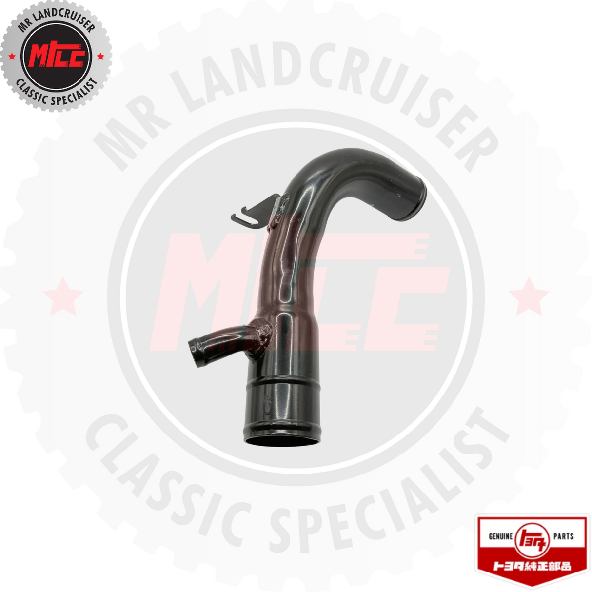 top view of Genuine Toyota Lower Radiator Hose Heater Pipe A/C suits 40 & 60 Series Toyota Landcruiser 08/1980 - 07/1987