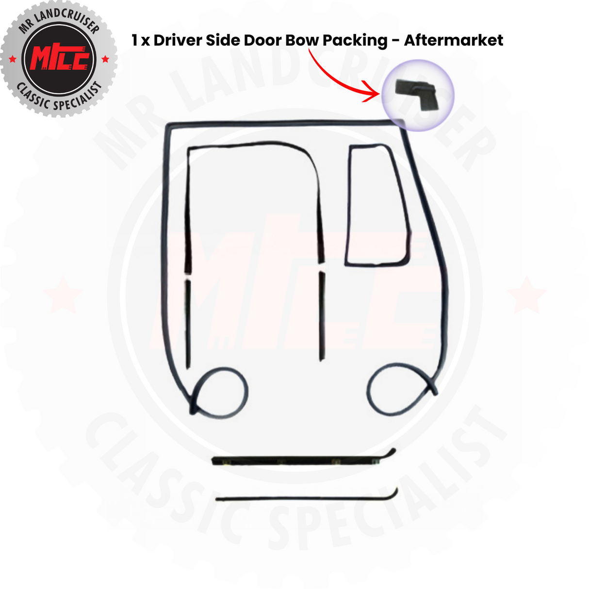 Right Side Late Door 79-84 with 1/4 Vent Seals & Kits