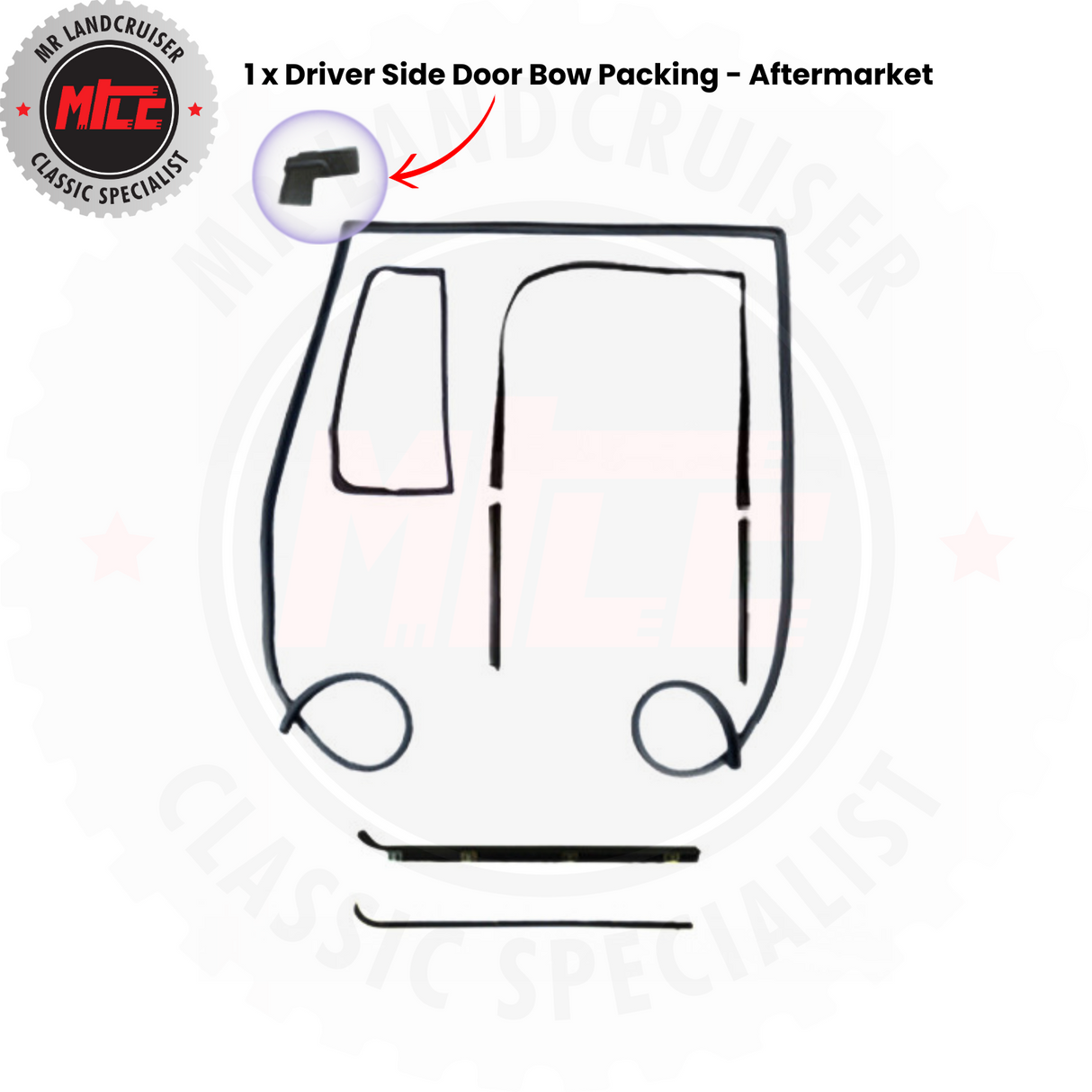 Left Side Late Door 79-84 with 1/4 Vent Seals & Kits