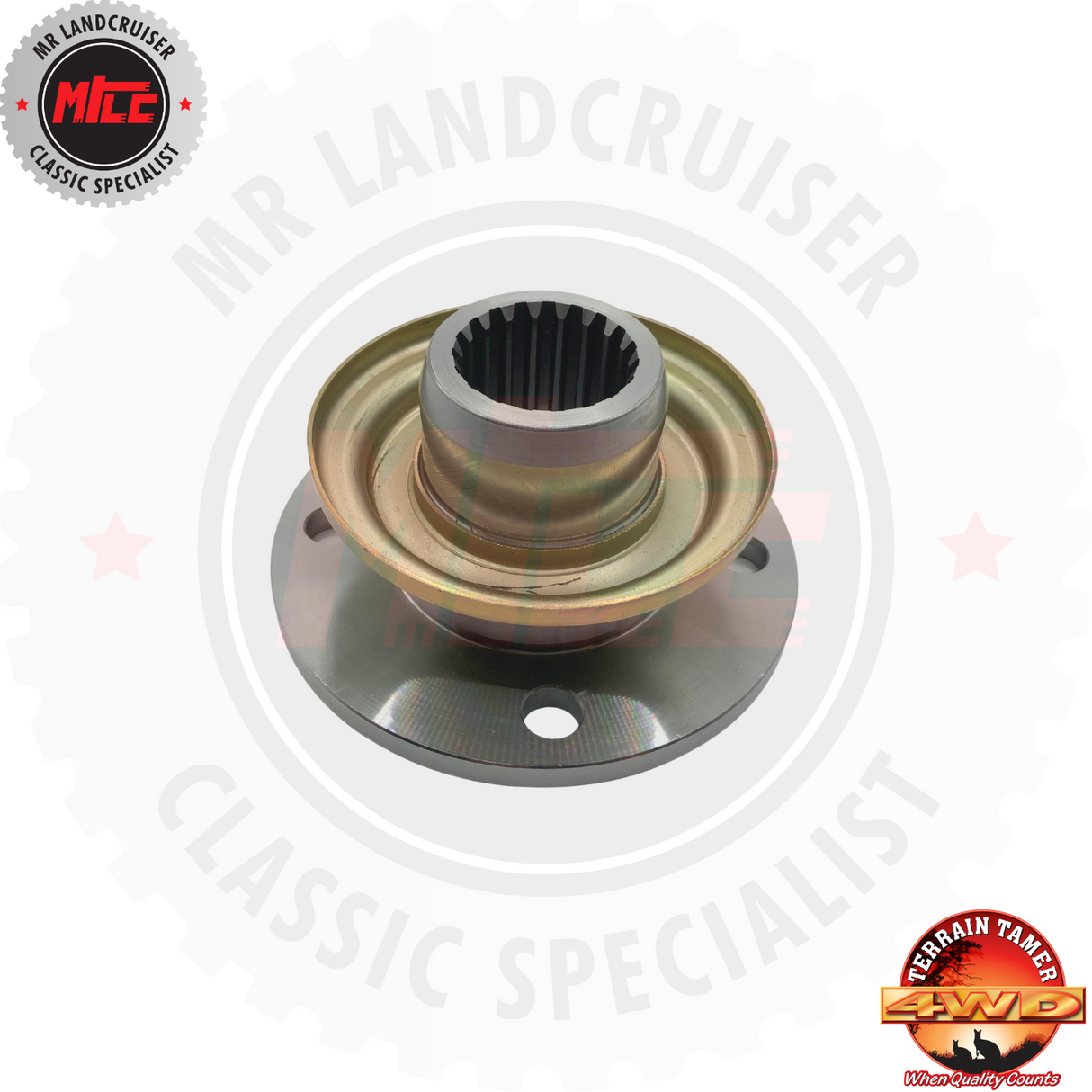 Angle view of 4WD Differential Pinion Flange 4 Bolt Holes