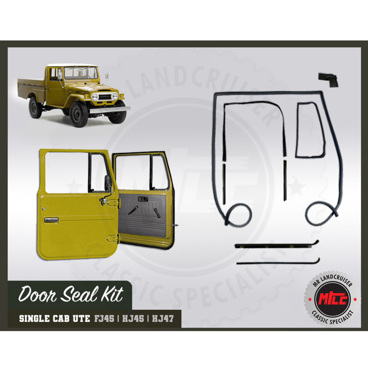 Right Side Late Door 79-84 with 1/4 Vent Seals & Kits