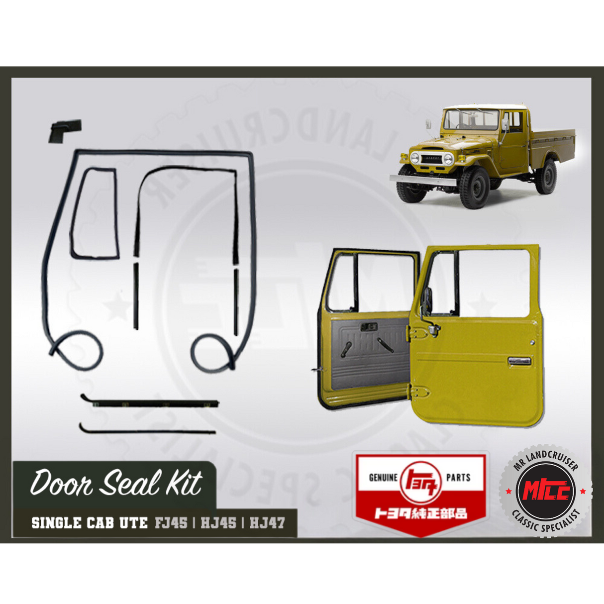 Left Side Late Door 79-84 with 1/4 Vent Seals & Kits