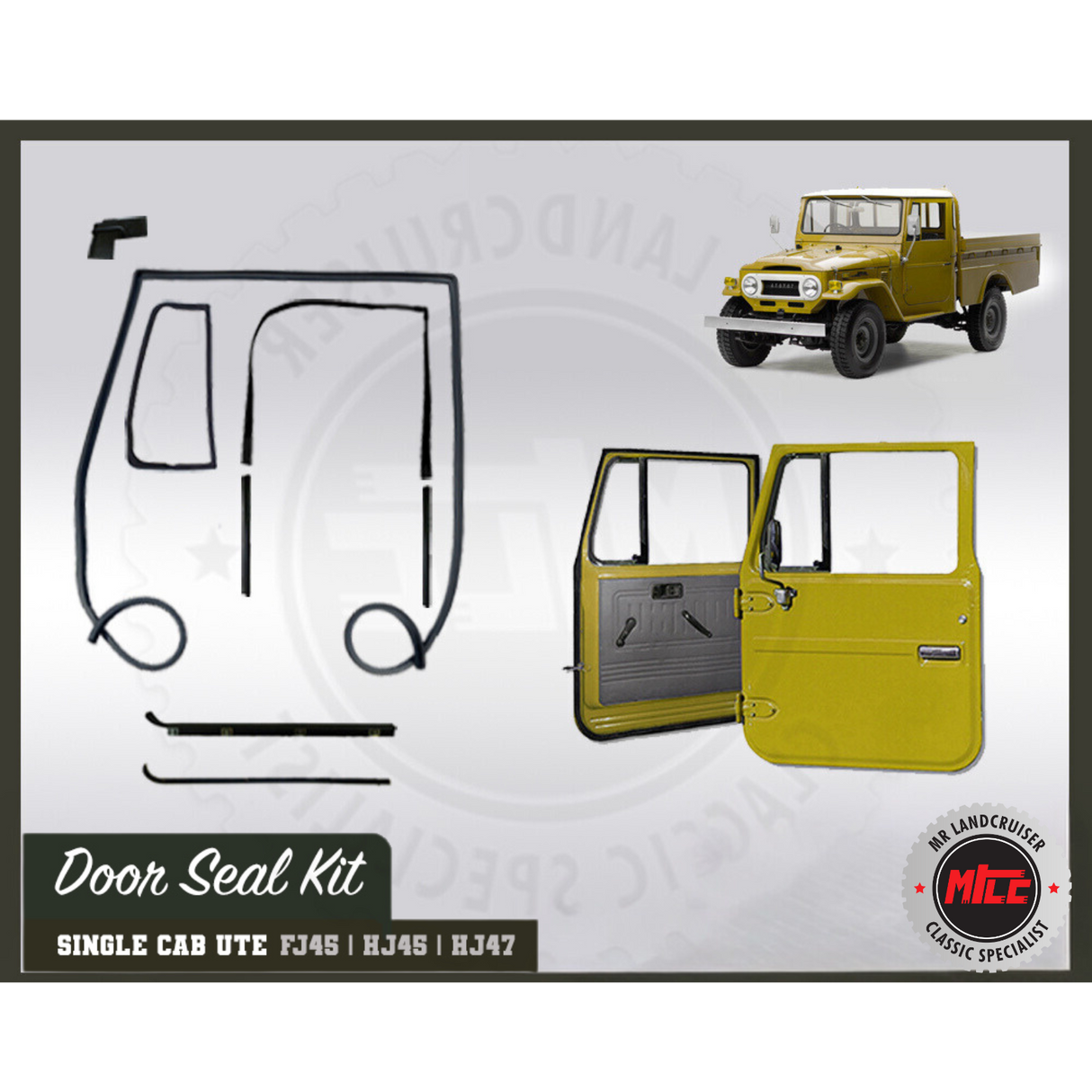 Left Side Late Door 79-84 with 1/4 Vent Seals & Kits