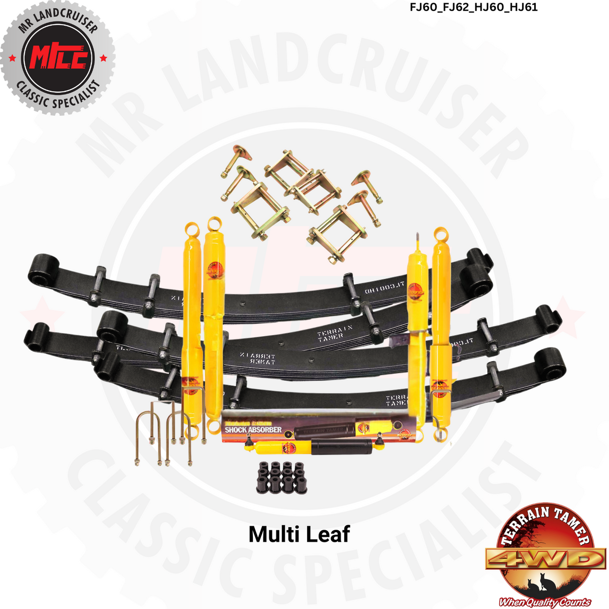 Multi Leaf suspension kit for toyota landcruiser FJ60 FJ62 HJ60 and HJ61