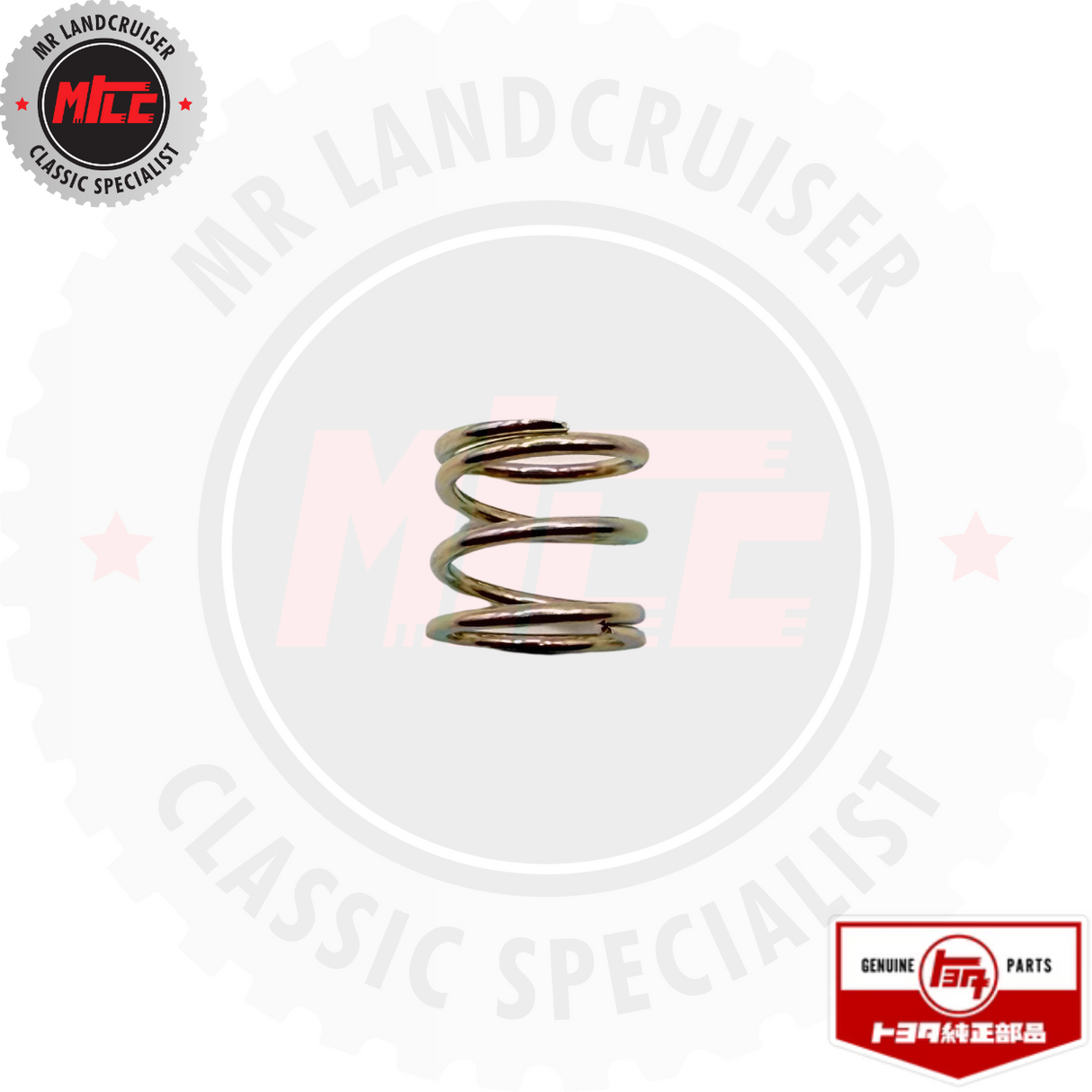 side view of Genuine Toyota Filter Element Spring suits 40 Series and 60 Series Landcruiser