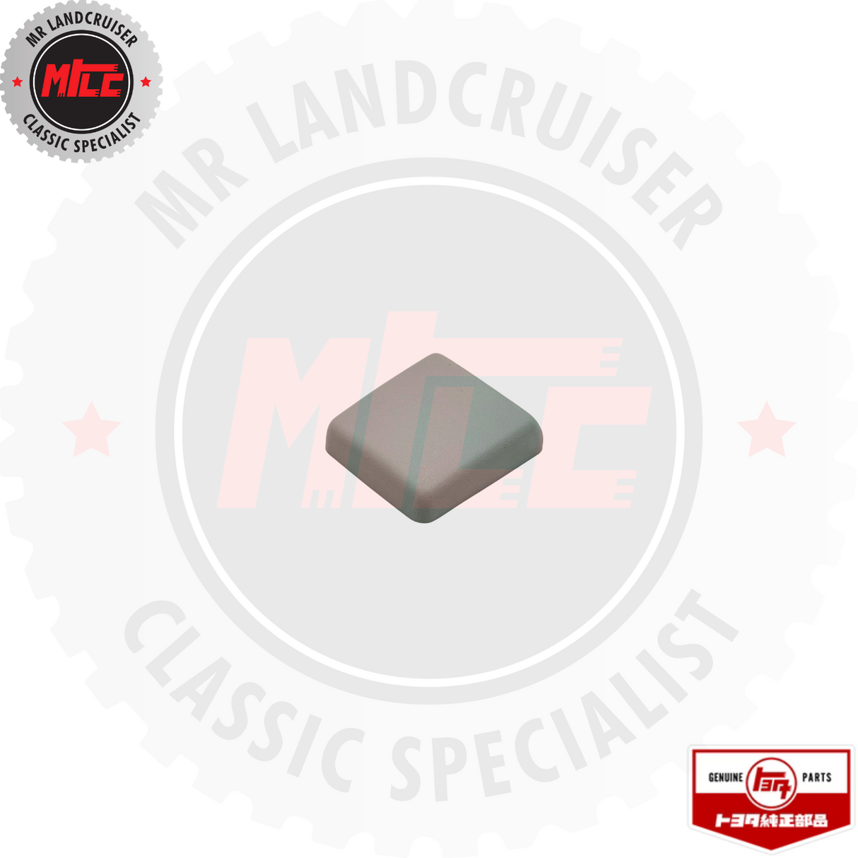 top view of Genuine Toyota Rear View Mirror Base Cover suits 40 Series Landcruiser