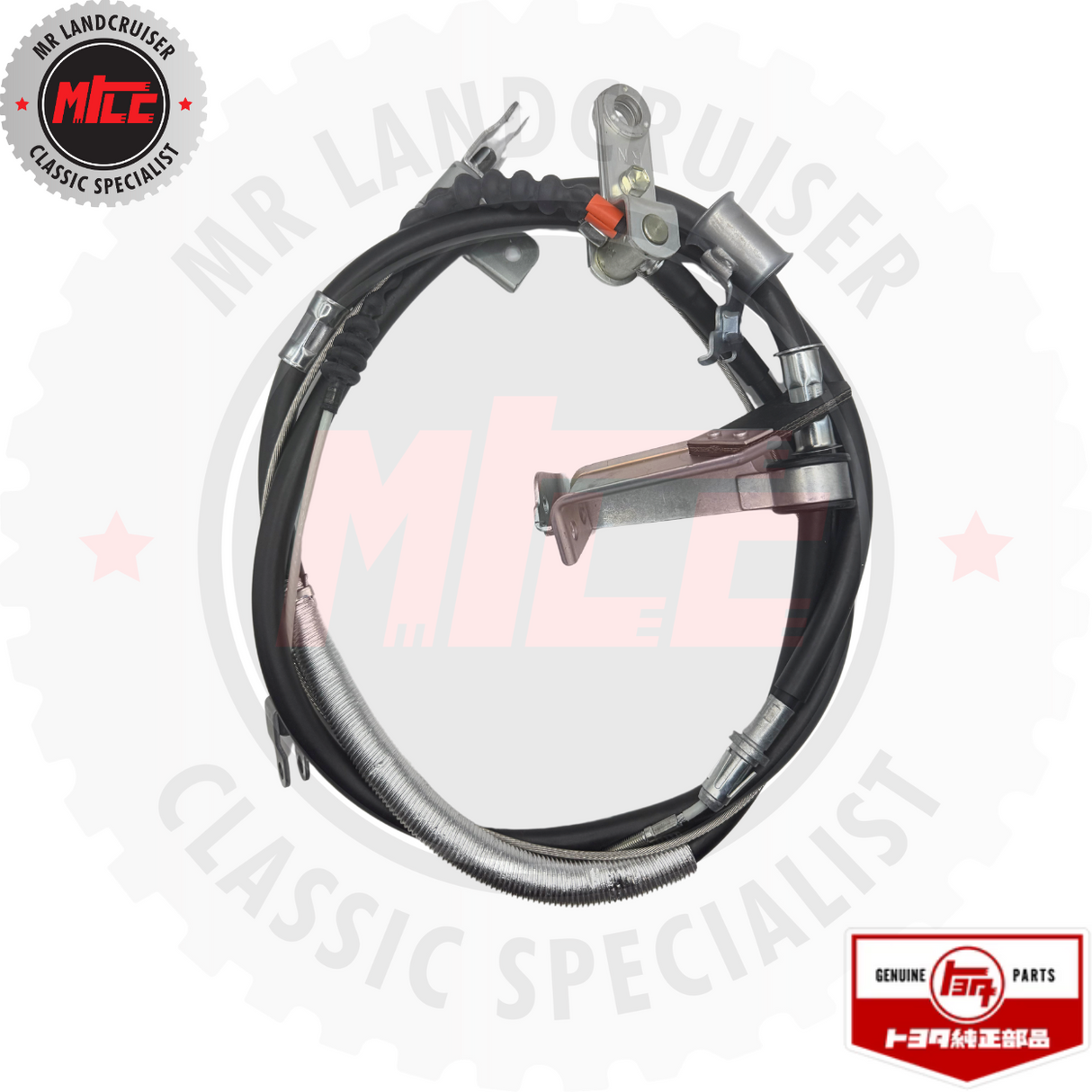 top view of Toyota Landcruiser Handbrake Cable suits 79 Series Ute