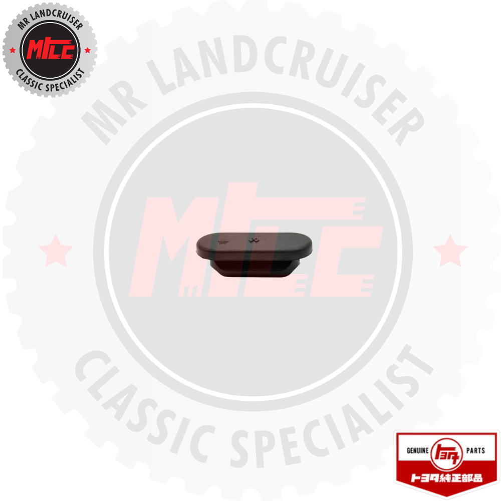 side view of Genuine Plug Grommet Rear Backing Plate suits 40 60 & 70 Series Toyota Landcruiser