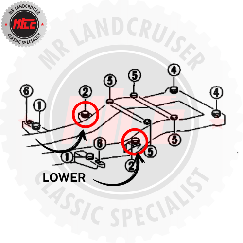 Genuine Body Mount Cushion Lower No. 2 suits 40 Series Toyota Landcruiser