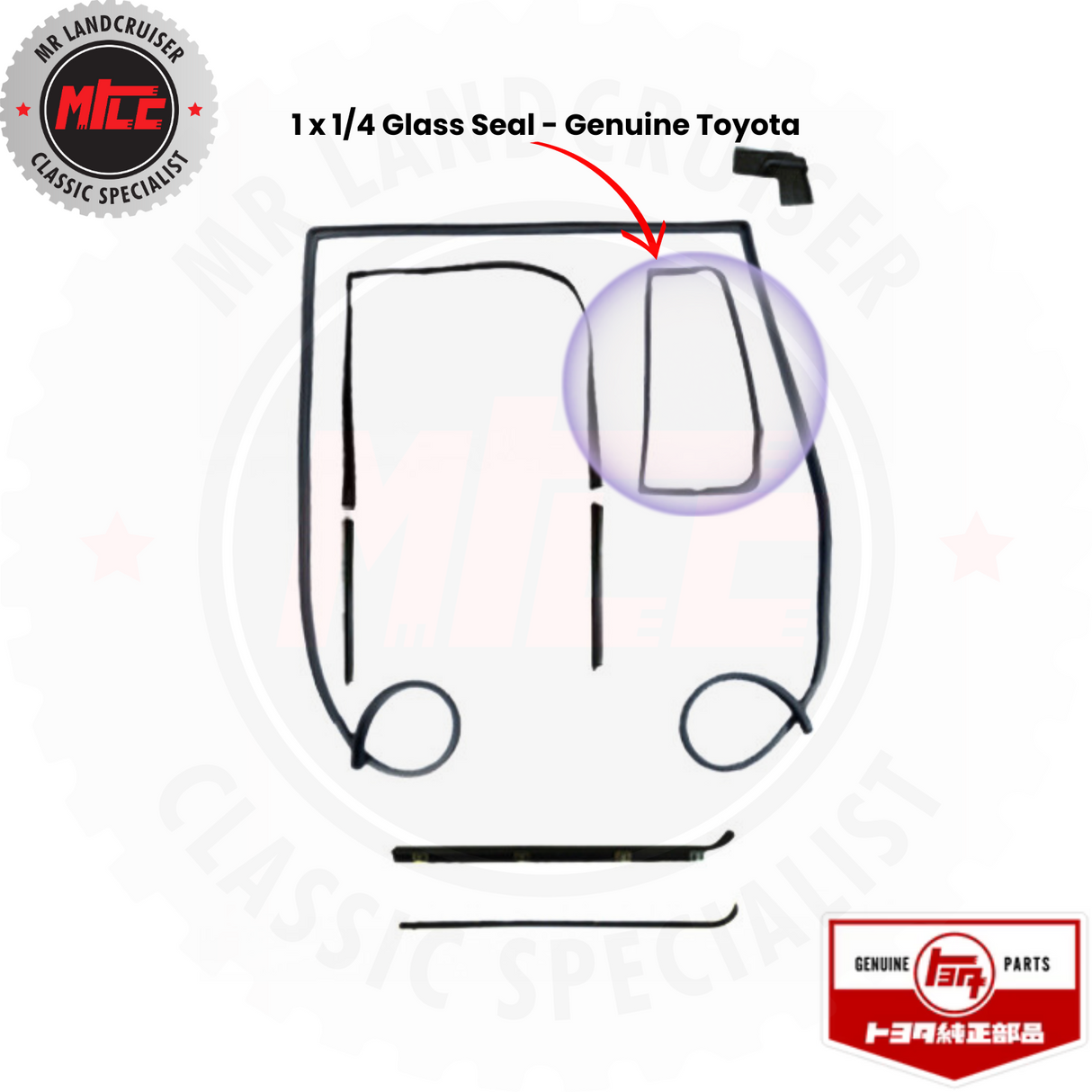 Right Side Late Door 79-84 with 1/4 Vent Seals & Kits