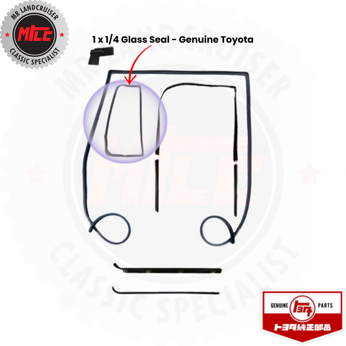 Left Side Late Door 79-84 with 1/4 Vent Seals & Kits