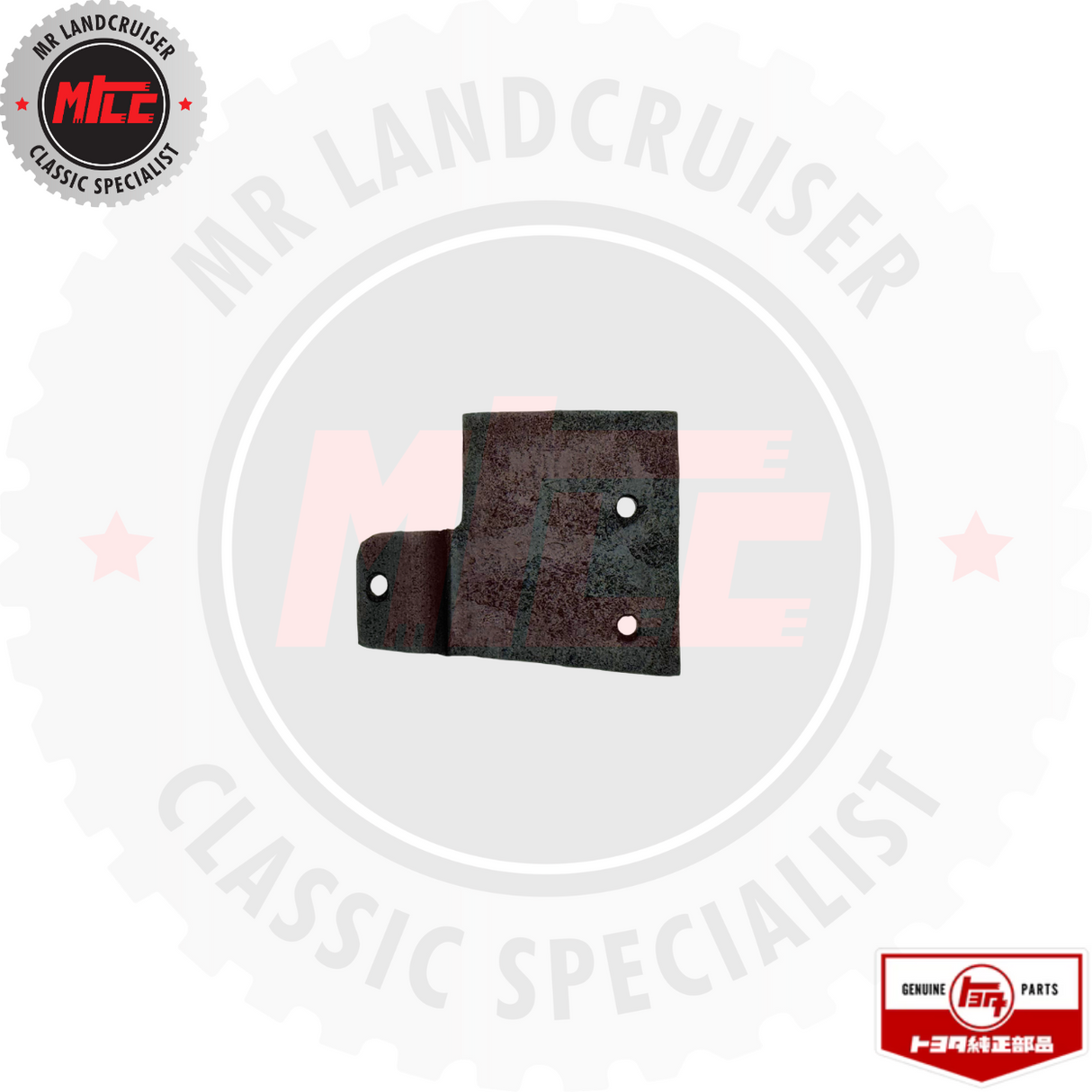 top view of Genuine Toyota Left Hand Side Roof Drip Spacer suits 40 Series Toyota Landcruiser 1972 - 1984