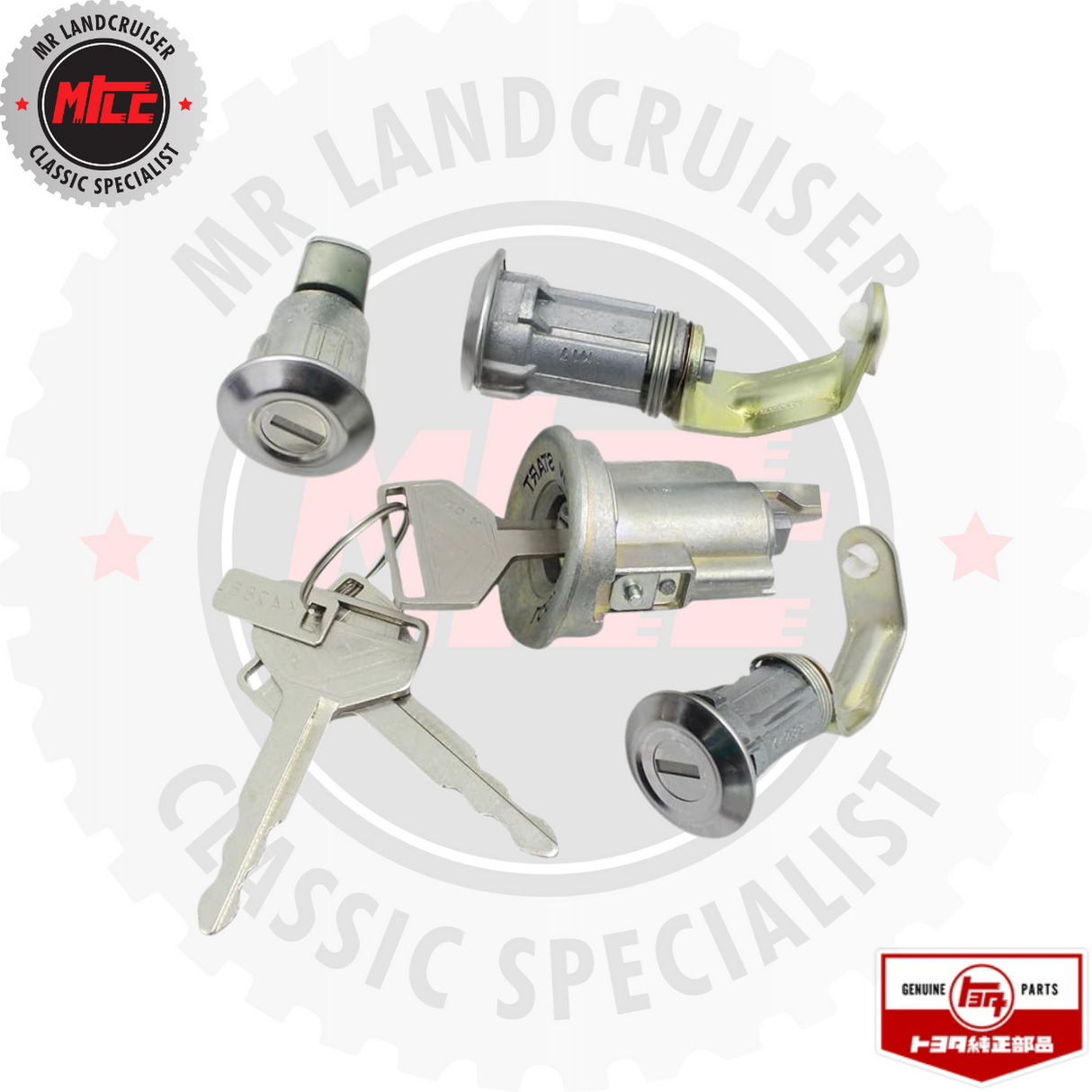 Genuine Toyota Lock Cylinder & Key Set suits 40 Series Landcruiser