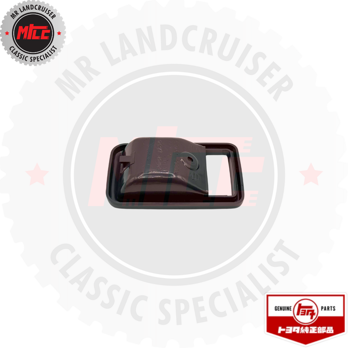 rear view of Genuine Toyota Bezel Front & Back Door Inside Handle suits 60 Series Toyota Landcruiser