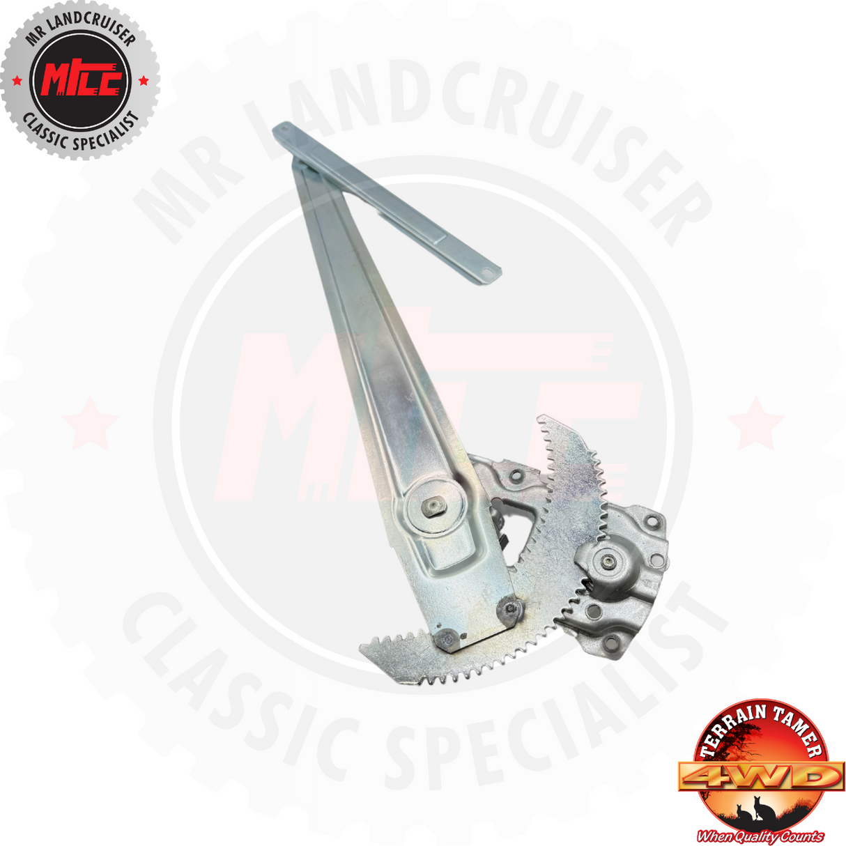 rear view of 1/4 Glass Window Regulator Front suits 60 Series Toyota Landcruiser