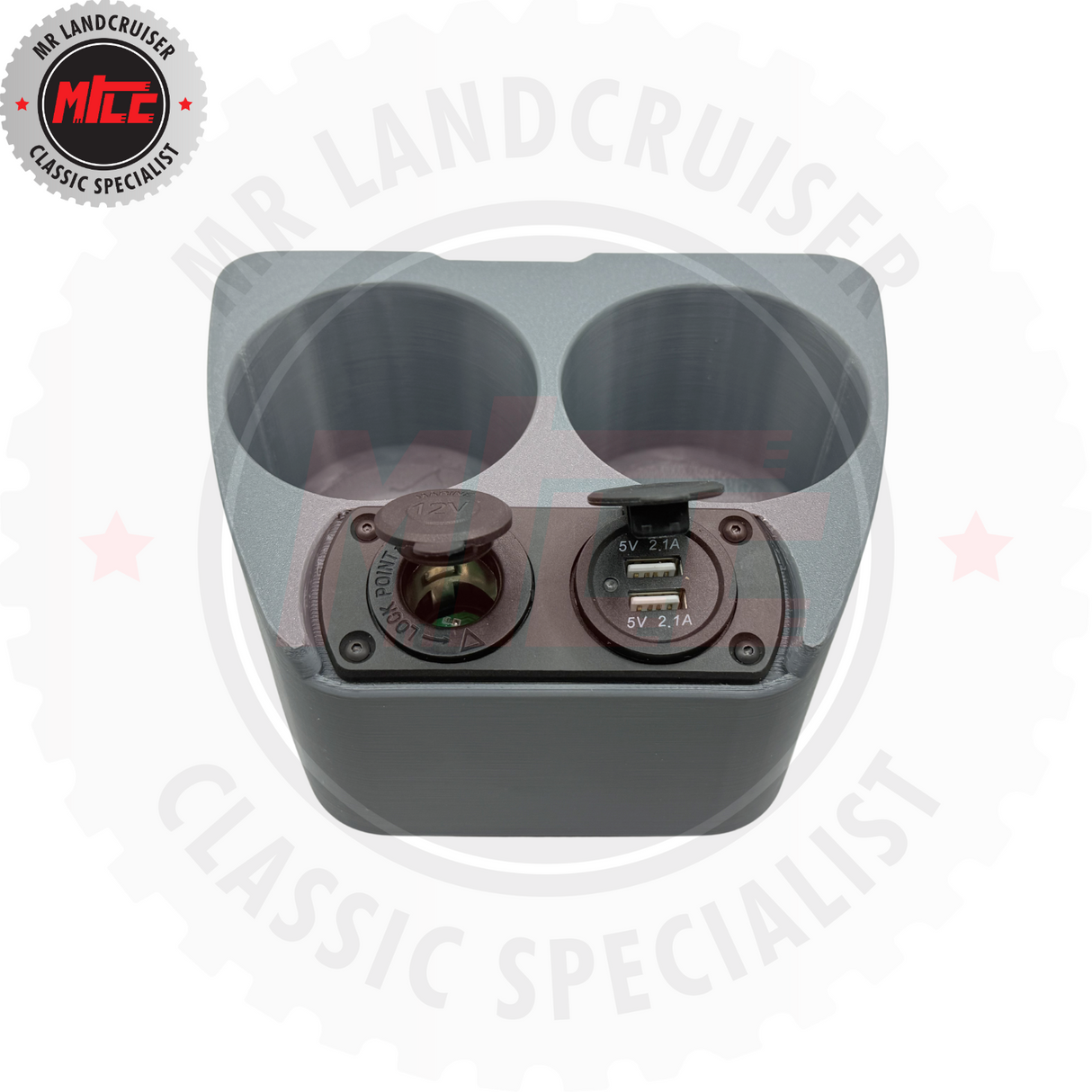 front view of Double Cup Holder suits 79 Series