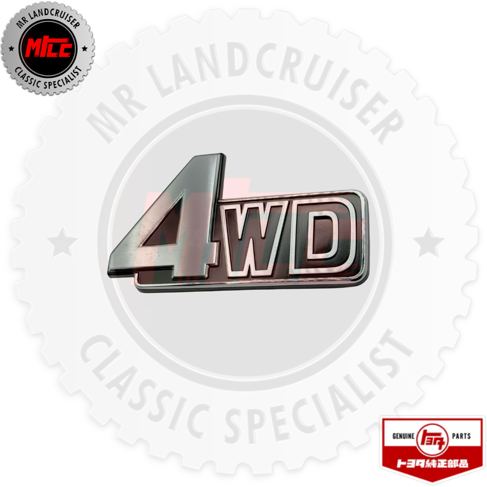 Genuine 4WD Back Door Emblem suits Toyota Landcruiser 60 Series | 1981-1990