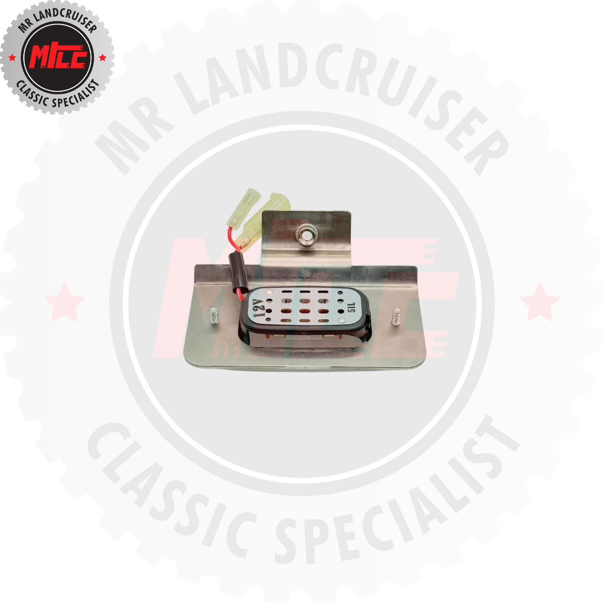 rear view of Genuine Toyota Lamp Assy with bracket suits 60 & 70 Series Landcruiser 12/1984 -