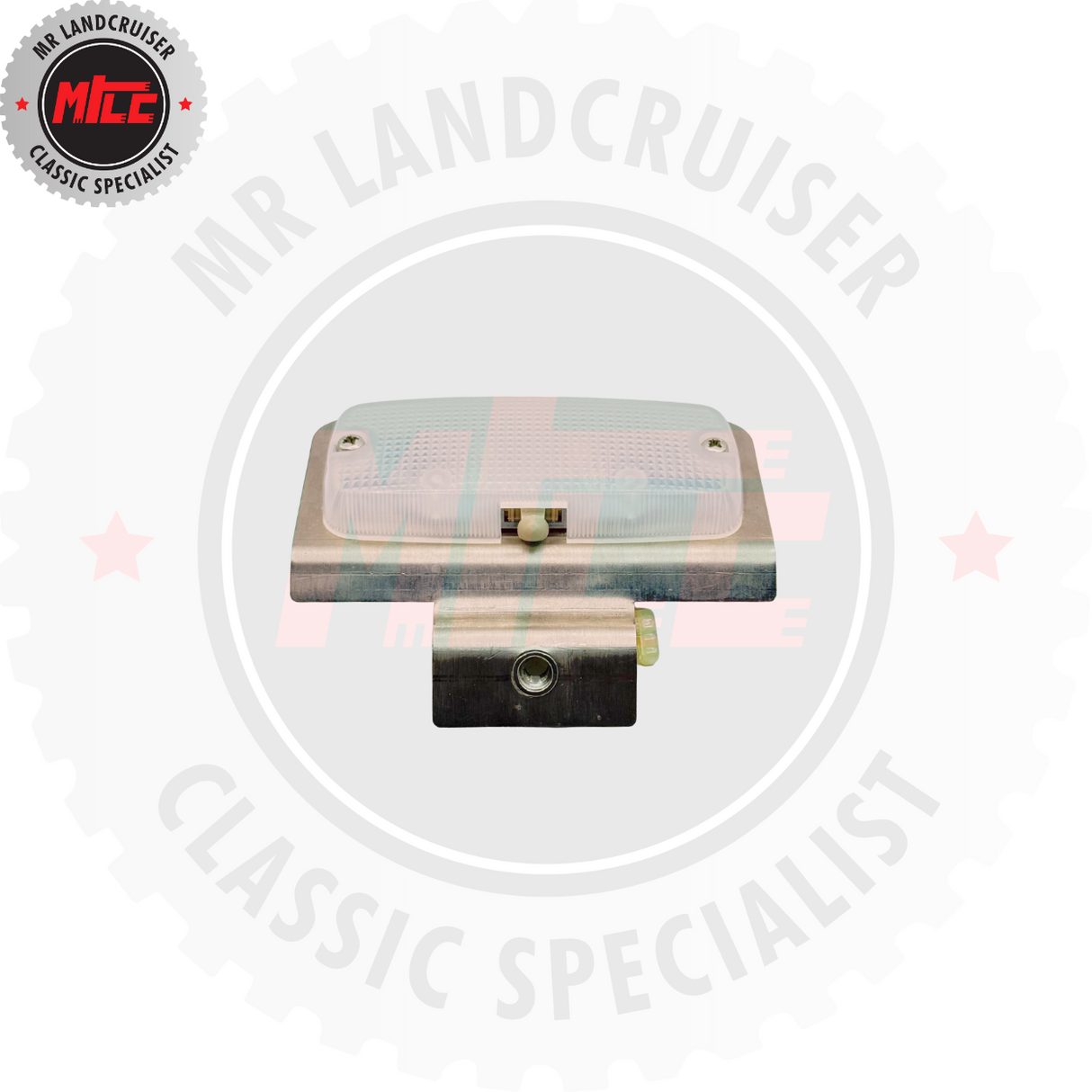 front view of Genuine Toyota Lamp Assy with bracket suits 60 & 70 Series Landcruiser 12/1984 -