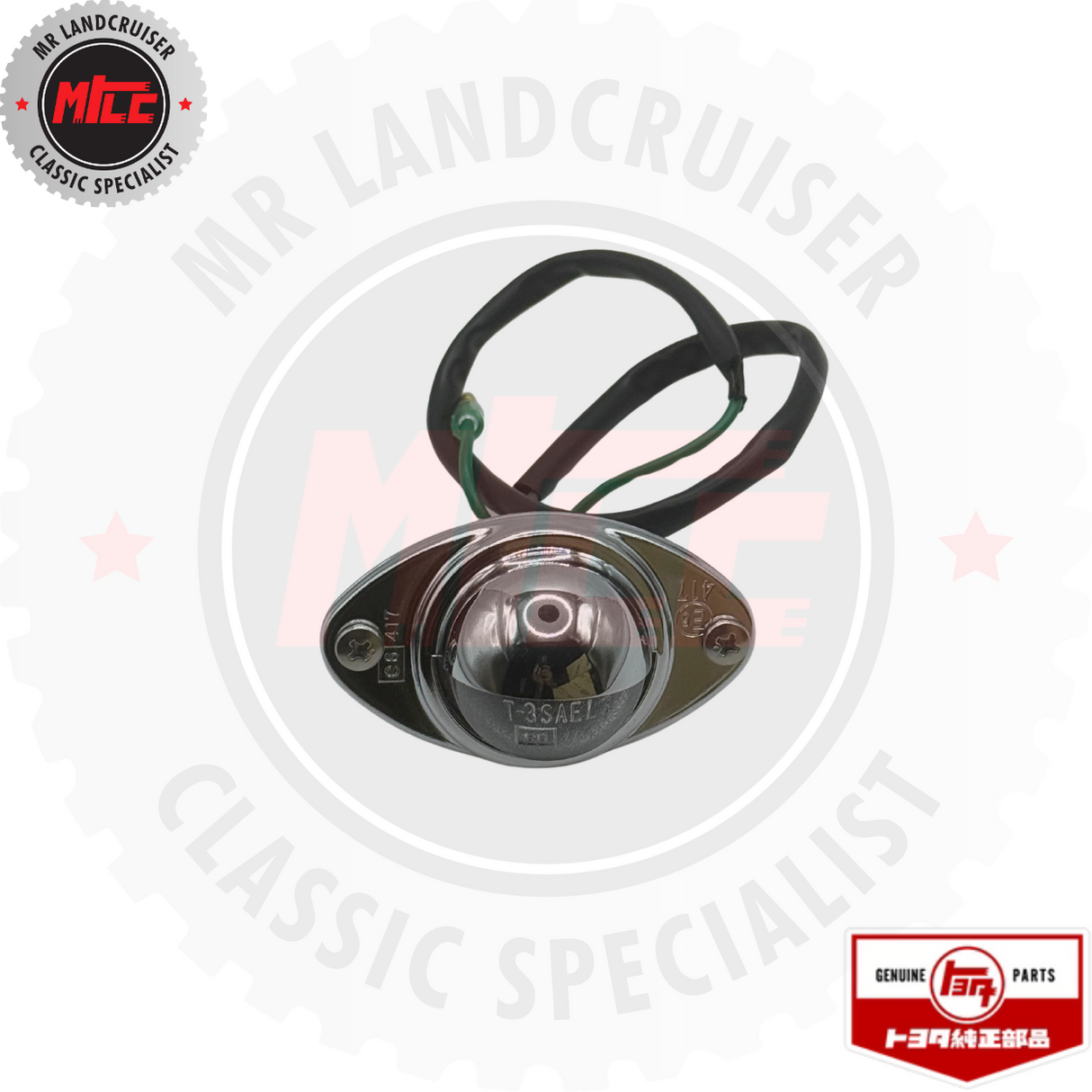 front view of Licence Plate Lamp Assy suits Toyota Landcruiser 40 Series