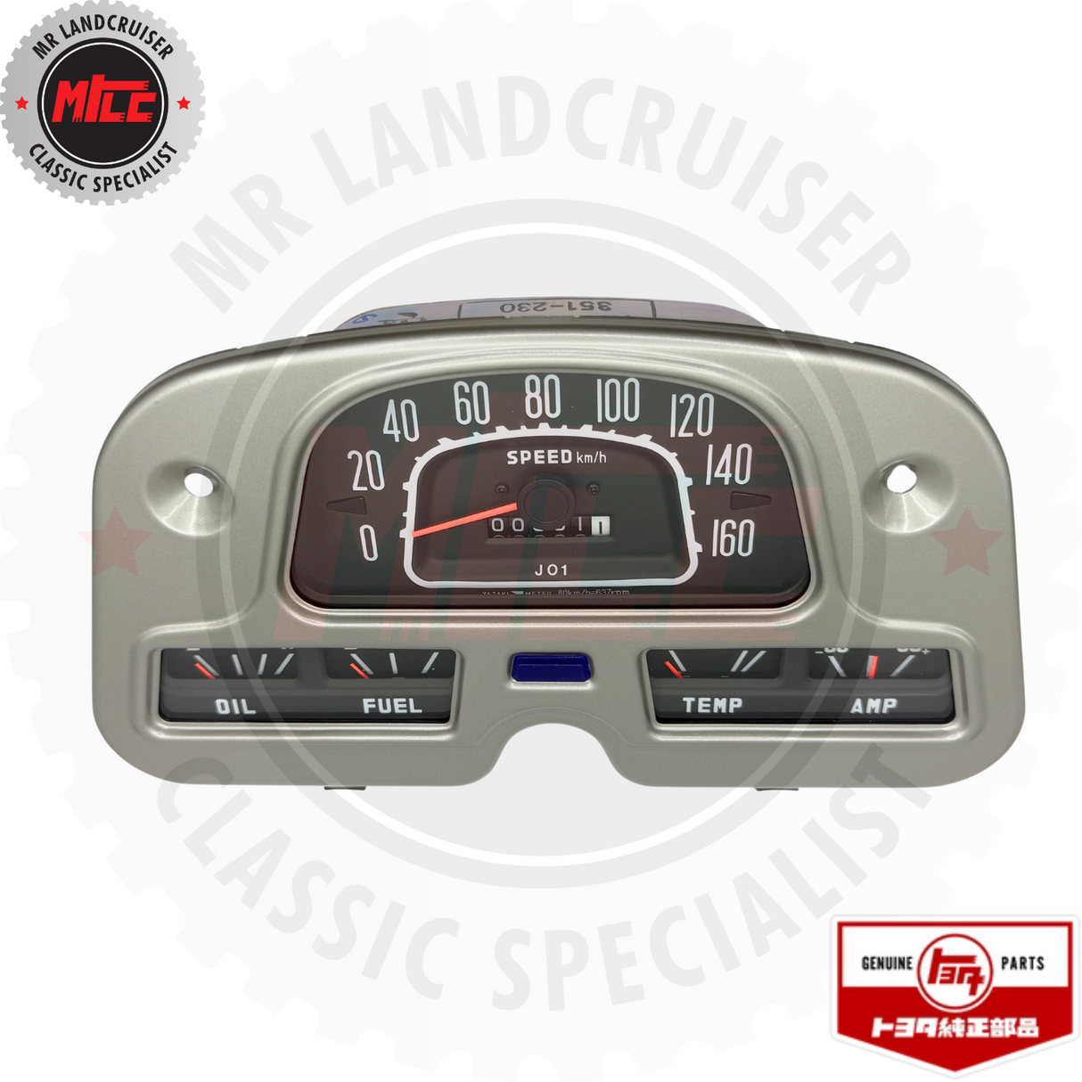 J01 Speedo Instrument Gauge Cluster Dash suits 40 Series Toyota Landcruiser 03/1969-06/1980