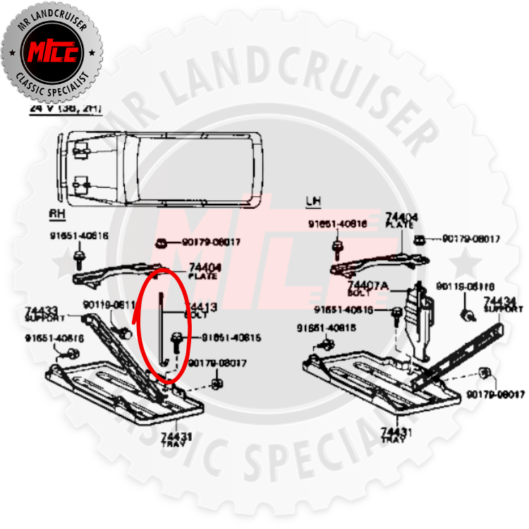 Genuine Toyota Battery Clamp Bolt suits 60 Series Toyota Landcruiser | 08/1980 - 02/1992