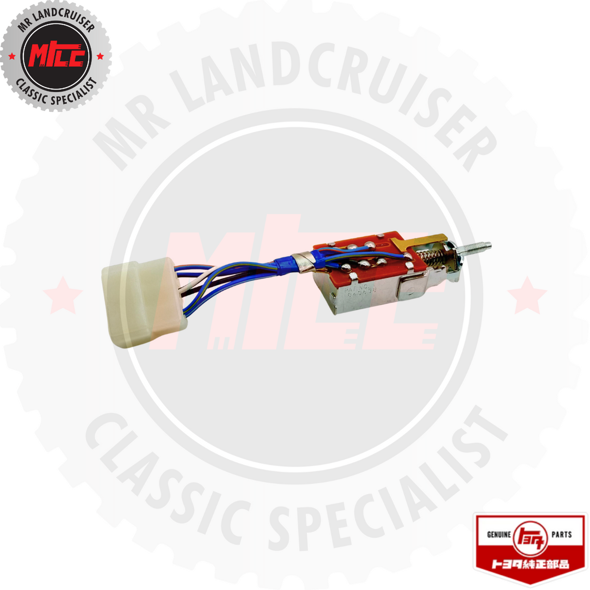 rear view of Genuine 2 Pull Wiper Switch suits 40 Series Toyota Landcruiser 08/1980 - 03/1986