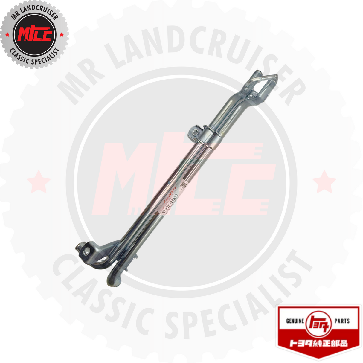 side view of Genuine Toyota 12HT Heater Water Hardline suits HJ61 Toyota Landcruiser 1985 - 1989