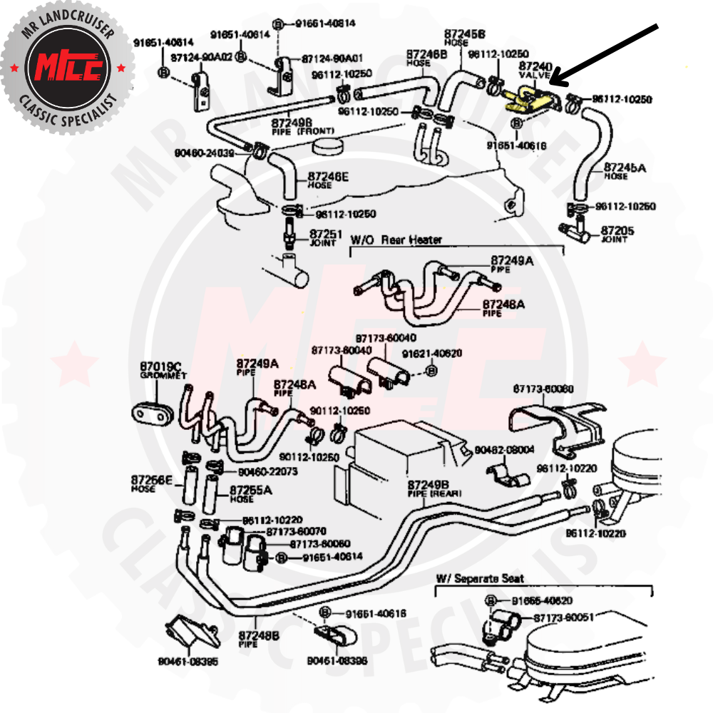 diagram of Heater Tap to suit HJ47, BJ40 and BJ42