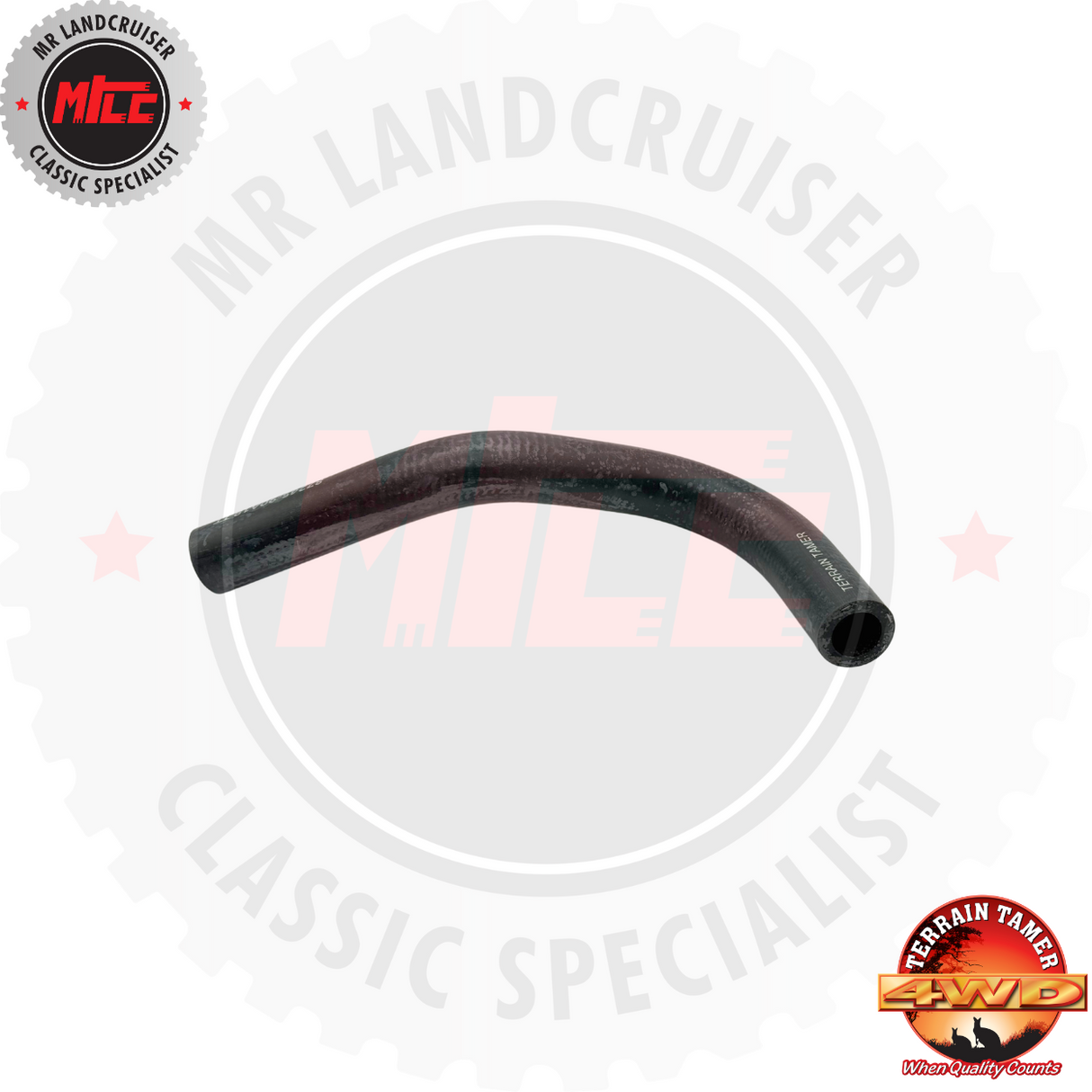side view of Hose Heater Outlet No. 1 without Rear Heater suits HJ75 Toyota Landcruiser 12/1984 - 1/1990