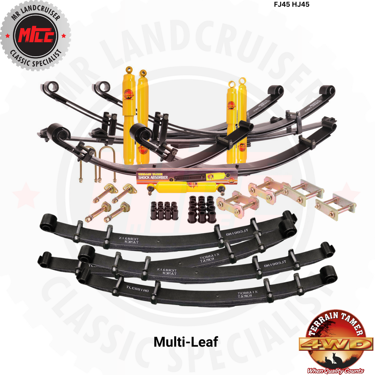 Multi Leaf Full suspension kit for toyota landcruiser FJ45 and HJ45 suitable for 1969 - 1980 models