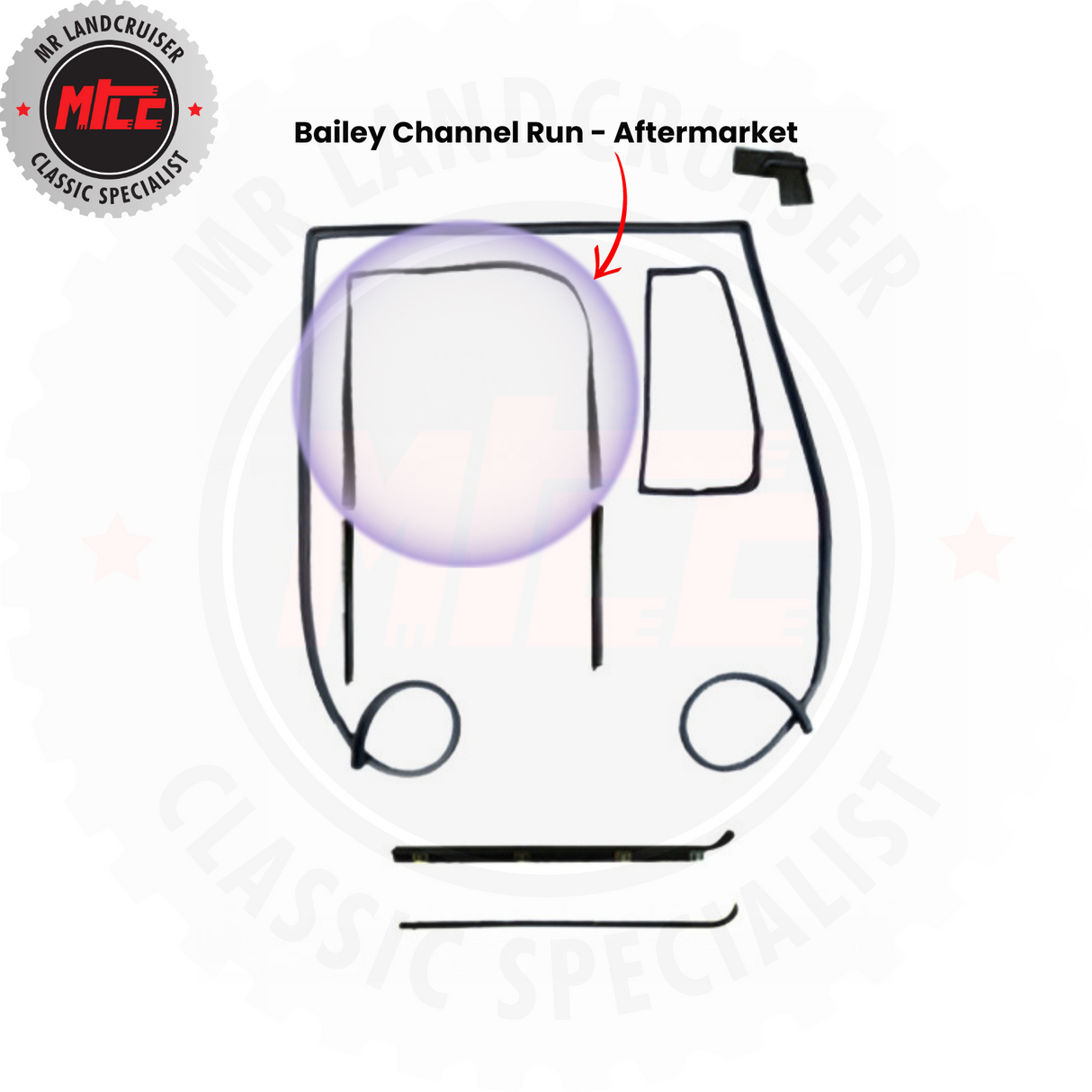 Right Side Late Door 79-84 with 1/4 Vent Seals & Kits