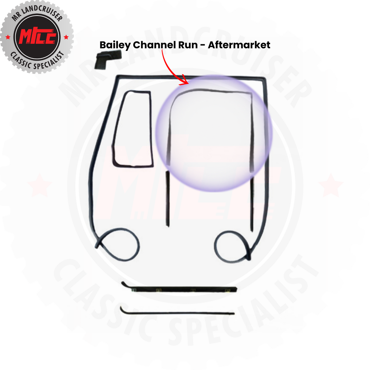 Left Side Late Door 79-84 with 1/4 Vent Seals & Kits