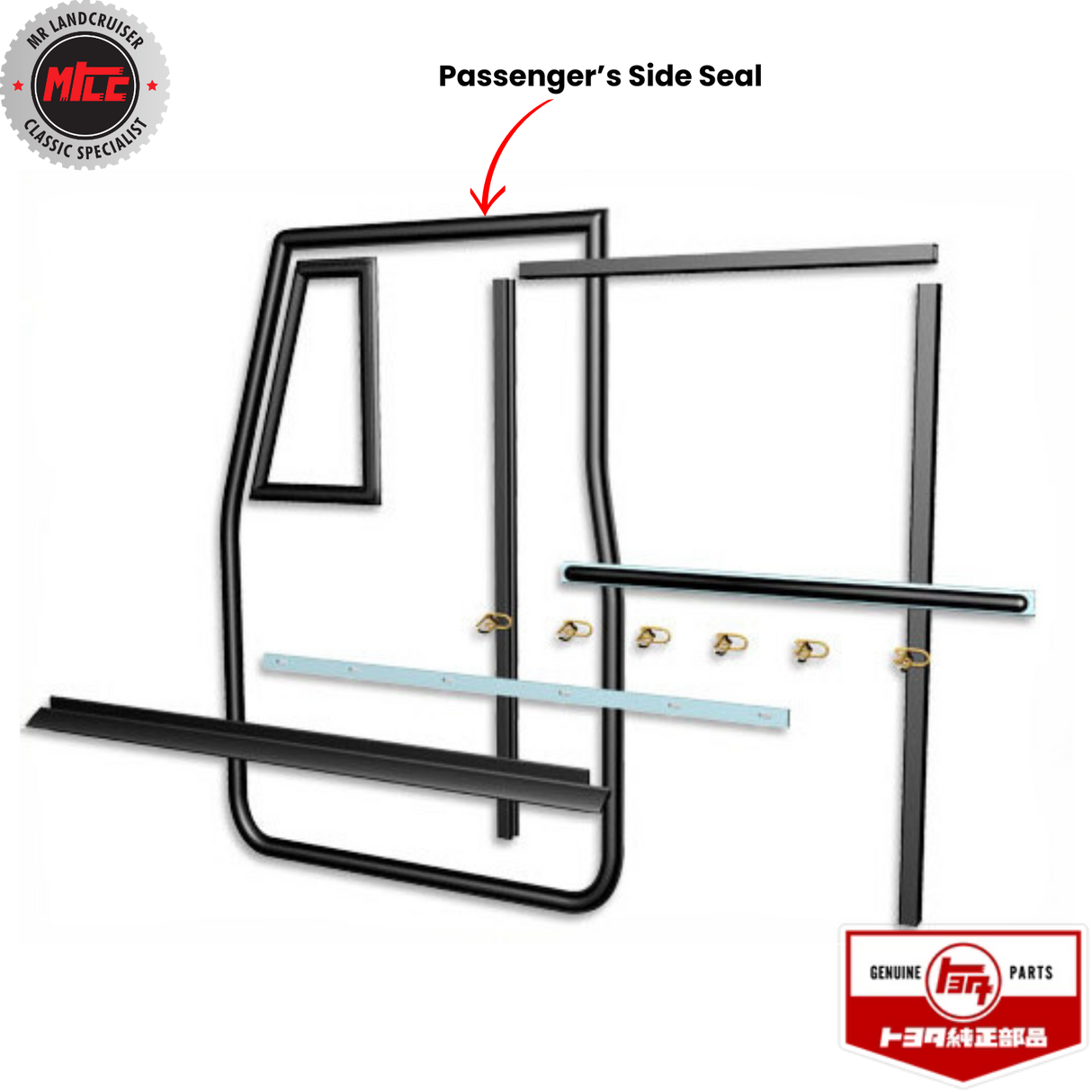 Left Side Early Door Weatherstrip Kit for Toyota Landcruiser