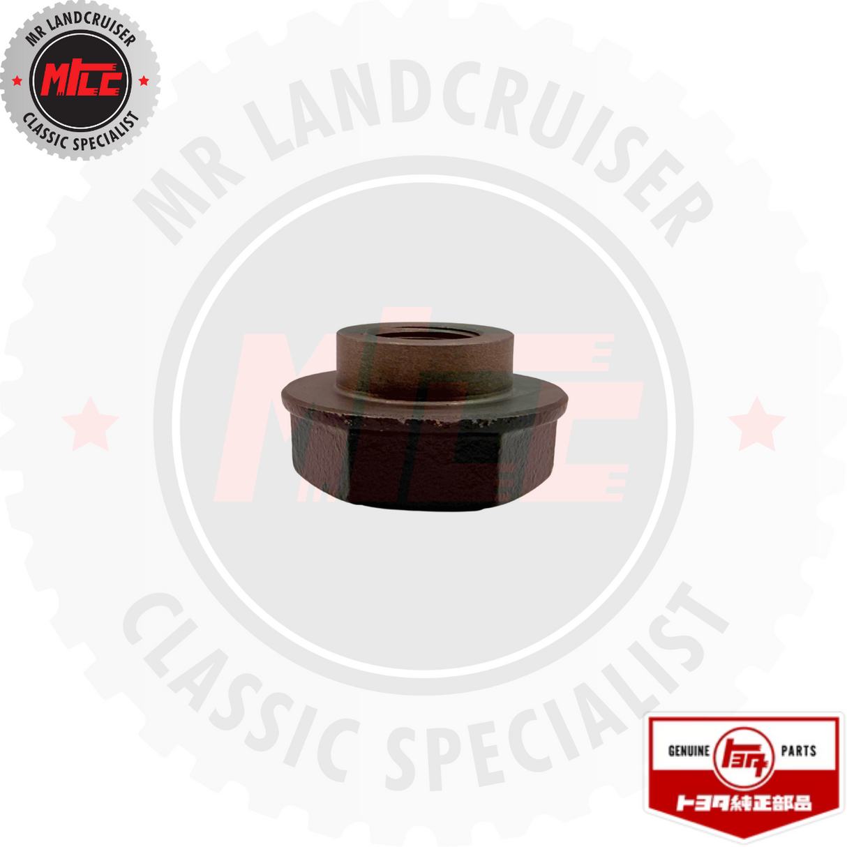 side view of Genuine Toyota Crankshaft Pulley Nut