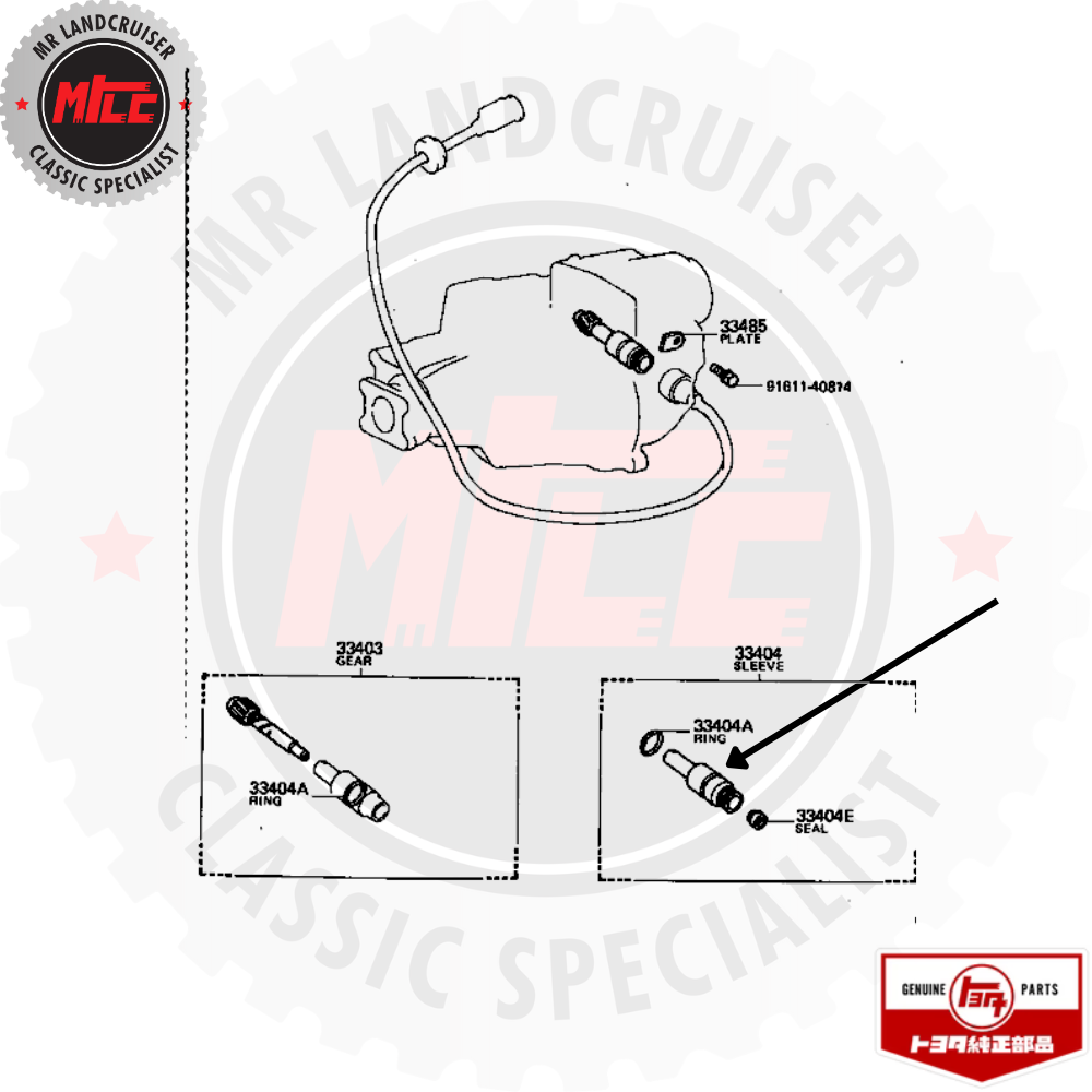 Genuine Toyota Sleeve Speedo Housing suits 40 60 & 70 Series Toyota Landcruiser