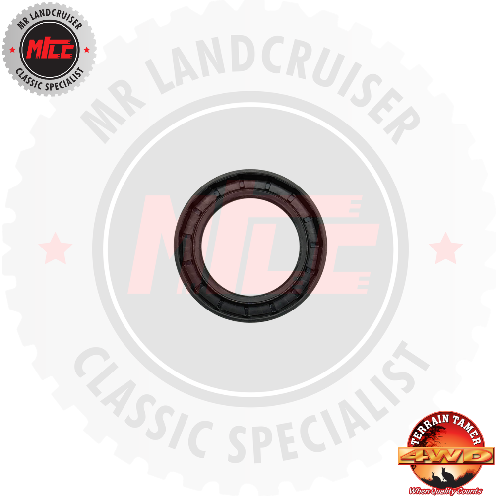 Oil seal with branding on a white background