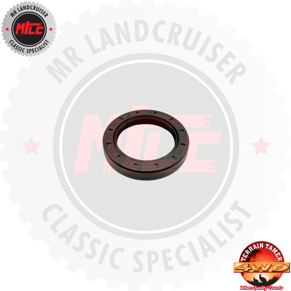 Oil seal with branding on a white background