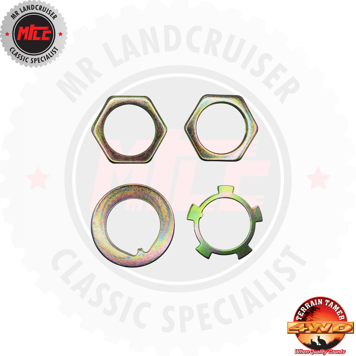 Front Axle Adjusting Hub Nut Kit