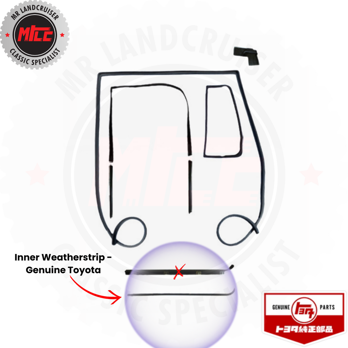 Right Side Late Door 79-84 with 1/4 Vent Seals & Kits